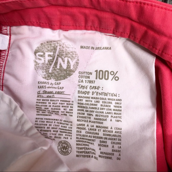 Gap Boyfriend roll-up shorts. Dark salmon colour. Size 14. - Picture 5 of 5